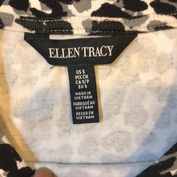 Ellen TRACY 94% Pima Cotton 6% Spandex Crew Neck Tee Shirt Dress Side Pockets-S - Picture 8 of 10